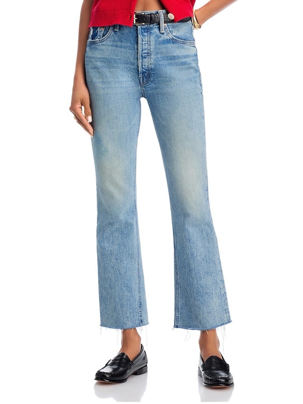 Never worn- MOTHER The Tripper Flood Fray Jeans – Left In The Dust Sz 25 - Picture 2 of 7